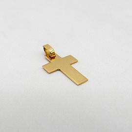 DIJE CRUZ PLANA 13x20MM /O.ROJO